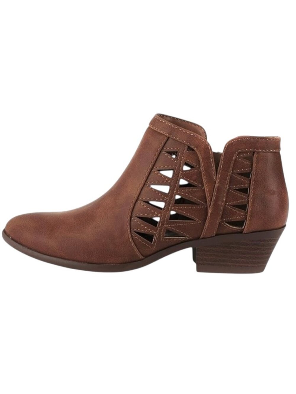 NWT Soda Chance Closed Toe Ankle Bootie Shoes Cognac Brown Women’s Size 8.5